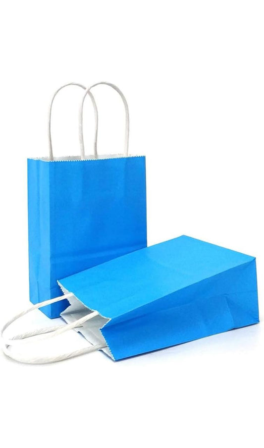 Blue Party Bags – 4 PCS, 21×15 cm Gift Bags for Birthdays & Events, Durable & Stylish Treat Bags أكياس حفلات ازرق – 4 قطع، قياس 21×15 سم، أكياس هدايا للحفلات والمناسبات، متينة وأنيقة