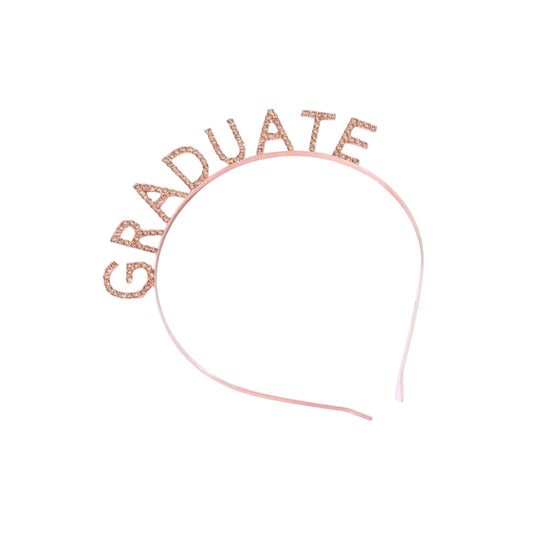 Graduation Headband Rose Gold  – Stylish Grad Hair Accessory for Parties & Photos, Lightweight & Comfortable Fit – 1 Pieceطوق رأس تخرج ذهبي وردي – إكسسوار شعر أنيق لحفلات وصور التخرج، خفيفة ومريحة – قطعة واحدة