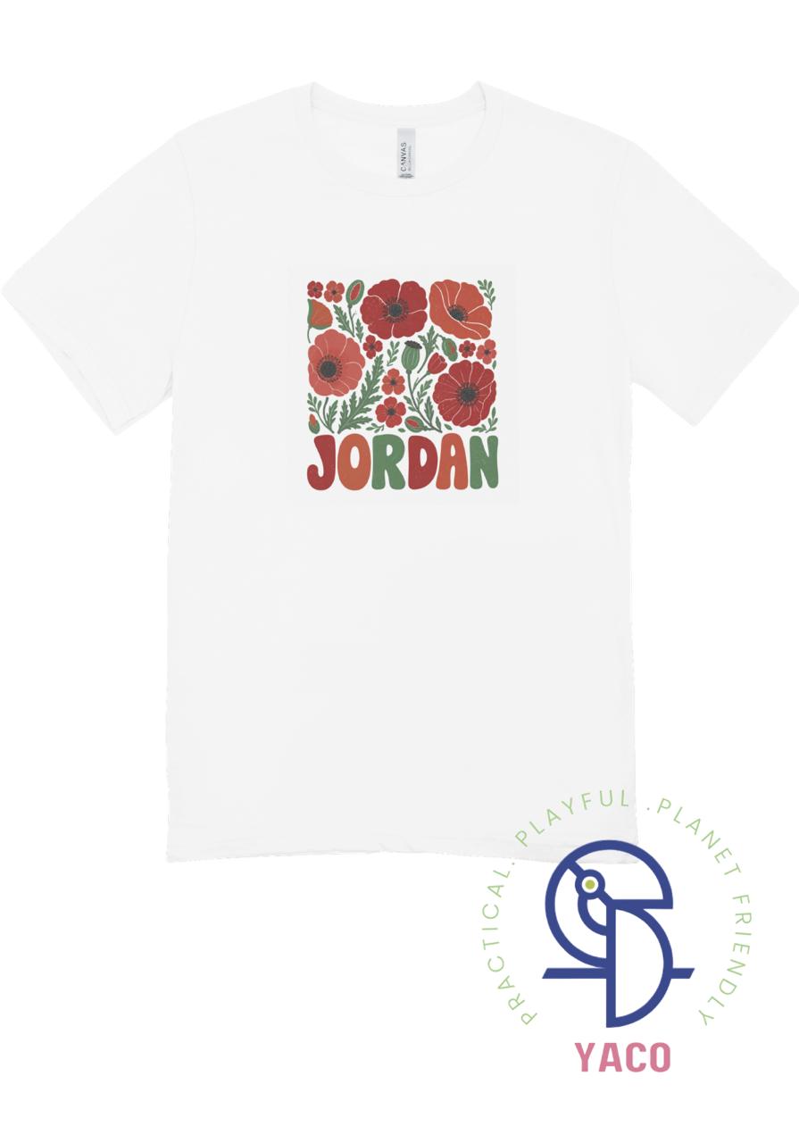 تيشيرت جوردن مع ورد للاطفال – تصميم عصري يجمع بين الرياضة والأناقة Jordan Floral T-Shirt kids – Stylish Sporty Design with Floral Touch