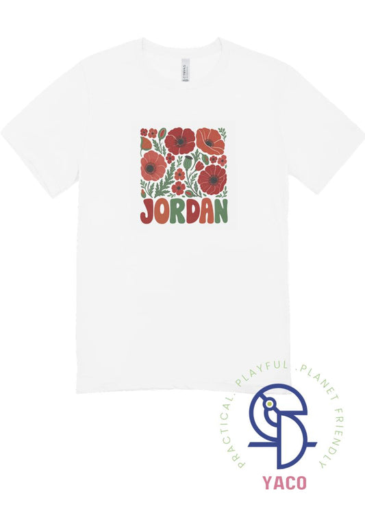 تيشيرت جوردن مع ورد للاطفال – تصميم عصري يجمع بين الرياضة والأناقة Jordan Floral T-Shirt kids – Stylish Sporty Design with Floral Touch