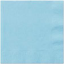 Baby Blue  – 20 PCS, Soft Disposable Party Napkins, Elegant & Absorbent for Birthdays, Events & Celebrations مناديل ازرق فاتح– 20 قطعة، مناديل حفلات ناعمة للاستعمال مرة واحدة، أنيقة وعملية للمناسبات