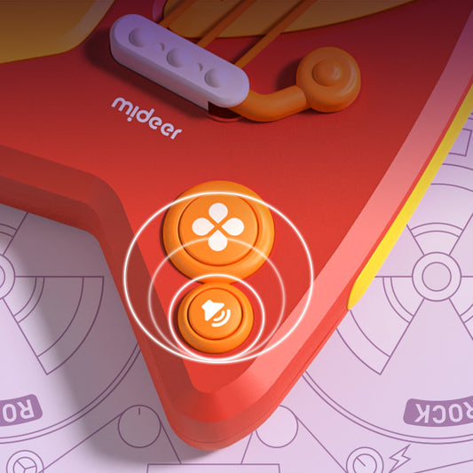 Mideer - 4 In 1 Electronic Guitar Toy - Age 18+ Months | ميدير - لعبة الجيتار الإلكتروني - 4 في 1 - العمر +18 شهر