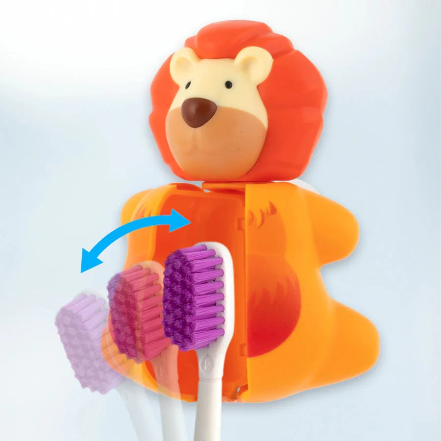 Toothbrush Cover  Flp Fun Animal / Lion غطاء فرشاة أسنان للأطفال بشكل أسد لطيف ومرح