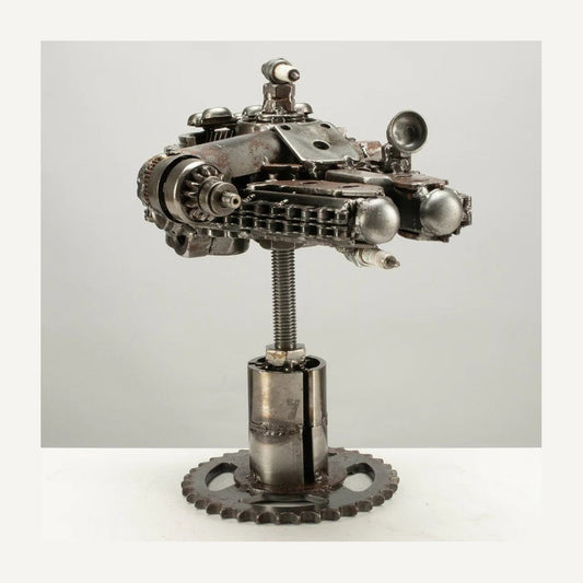 Metal Art - 10" Millennium Falcon Inspired Recycled Metal Art