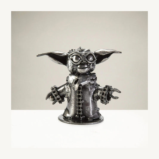 Metal Art - Baby Yoda Inspired Recycled Metal Sculpture