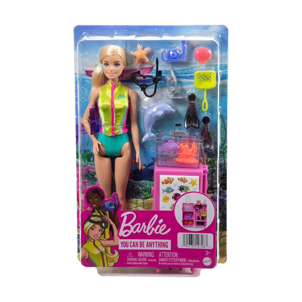 Barbie Careers Marine Biologist Doll & Mobile Lab Playset