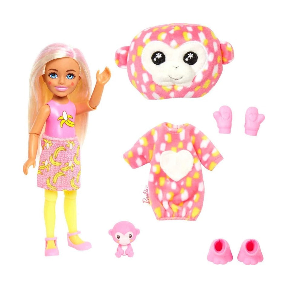 Barbie Cutie Reveal Jungle Series Chelsea Monkey Doll