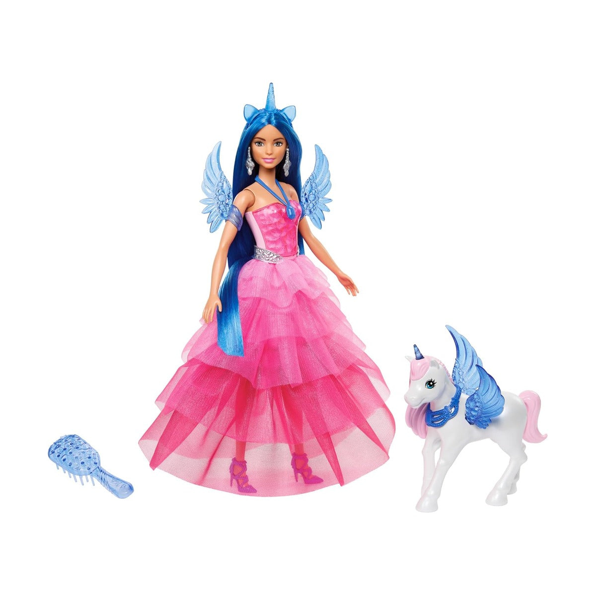 Barbie Unicorn Toy 65 Th Annv Doll With Blue Hair
