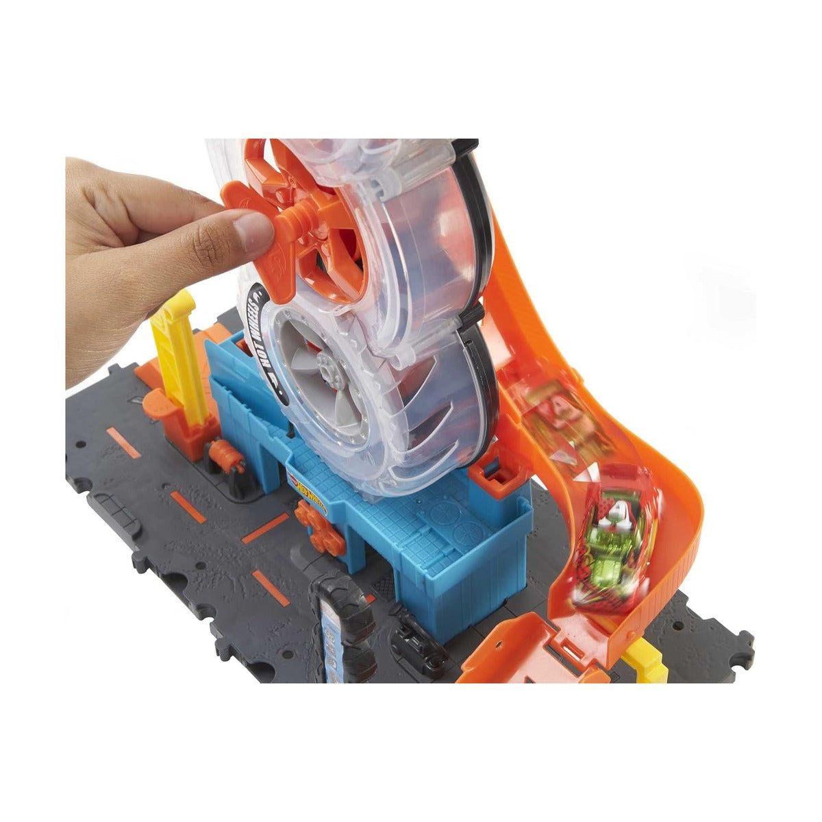Hot Wheels City Super Twist Tire Shop Playset