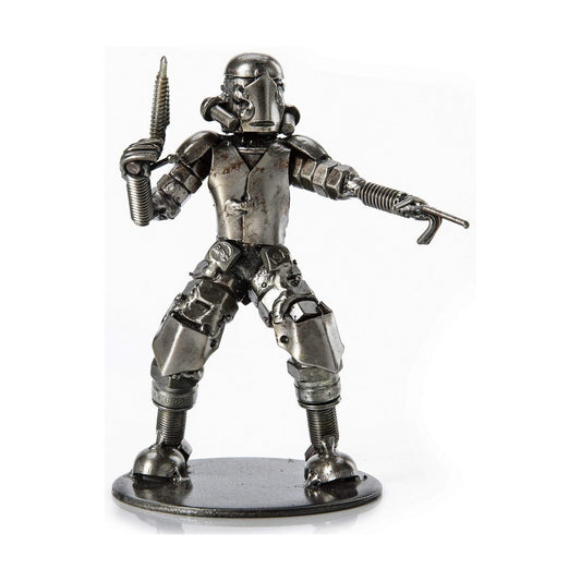Metal Art - Storm Trooper Pointing Inspired Recycled Metal Sculpture