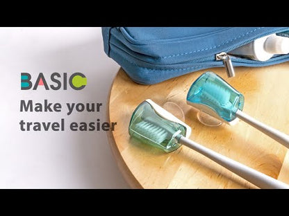 طقم فرشاة أسنان وغطاء اخضر  Flipper Twigo Adult Basic – Mountain Green