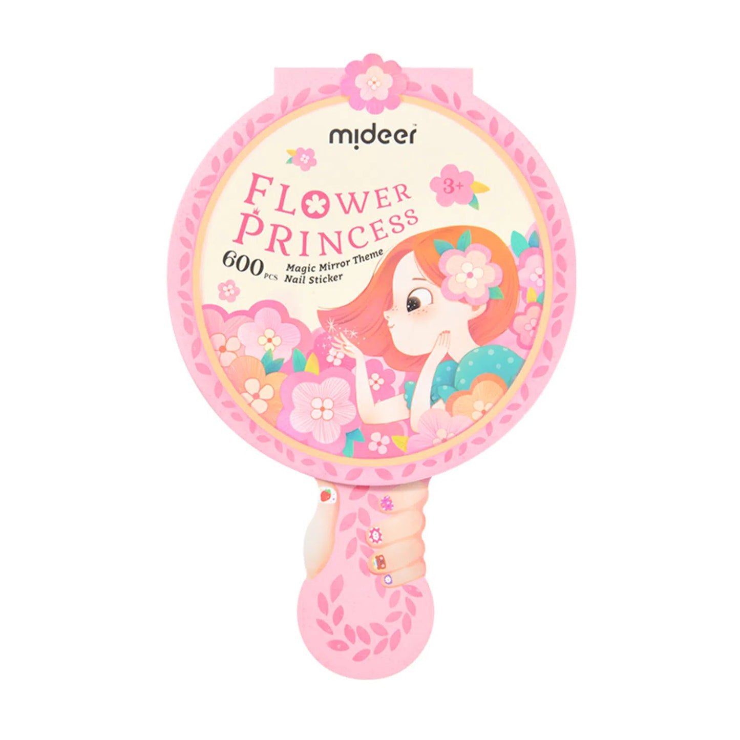 Mideer - Magic Mirror Theme Nail Sticker - Flower Princess - Age 3+ | ميدير - ملصقات الأظافر السحرية - أميرة الزهور - العمر 5+