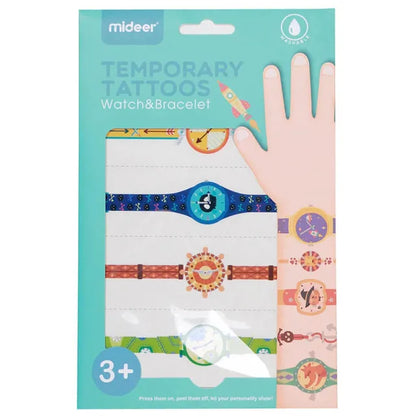 Mideer - Temporary Tattoos - Watches & Bracelets - 20 Tattoos - Age 3+ | ملصقات اليد المؤقتة - ساعات وأساور - 20 ملصق - العمر 3+